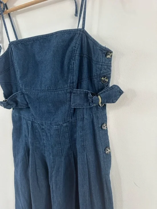 Free People Textured Black Smocked Waist Skirt - Picture 2 of 5